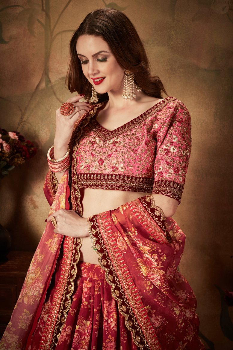 Designer Fancy Party Wear Lehenga Satin With Sequence Work Semi Stitched -  shreematee - 3934987
