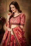 Fancy Party Wear Maroon Semi Stitched  Designer Lehenga Choli For Women