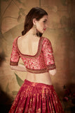 Fancy Party Wear Maroon Semi Stitched  Designer Lehenga Choli For Women