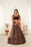 Bridal  Velvet With Sequence Embroidery Work Lehenga Choli For Wedding Wear