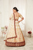 Exquisite White With Zari , Sequence Embroidery With Diamond Work Lehenga Choli For Party Wear