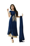 Celebrity Style Blue Anarkali Suit & Bottom With Dupatta