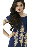 Celebrity Style Blue Anarkali Suit & Bottom With Dupatta