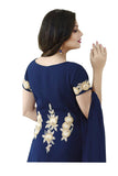 Celebrity Style Blue Anarkali Suit & Bottom With Dupatta