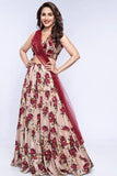 Emblleished Party Wear Crepe Lehenga Choli With Sequence Embroidery Work