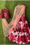 Rose Heavy Printed Lehenga Choli With Zari Embroidery Work