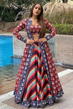 Designer Koti WIth Lehenga Choli With Digital Print For party Wear