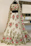 Pink Floral Printed With Sequence Lace Work Lehenga Choli For Party Wear