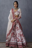 White Silk Lace Border Work Lehenga Choli For Party Wear