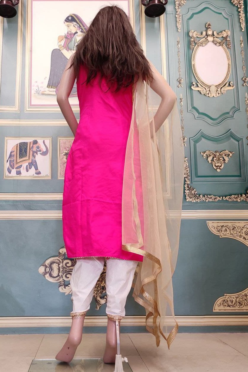 Pink Punjabi Salwar Kameez Custom Made Dress Suit Patiala Salwar Suit  Dupatta Kameez Indian Womens Dress Designer Lace Work Suit Plus Sizes -  Etsy Denmark