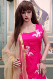 Stylish Full Stitched Pink Color Patiyala Suit