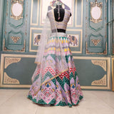 Gorgeous Multi Color Printed Silk Lehenga Choli With Dupatta