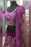 Authentic Purple Color Lehenga Choli With Dupatta Embroidery Work