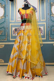 Dazzling Printed Satin Silk Party Wear Lehenga Choli