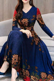 Blue Color Floral Printed Georgette Gown