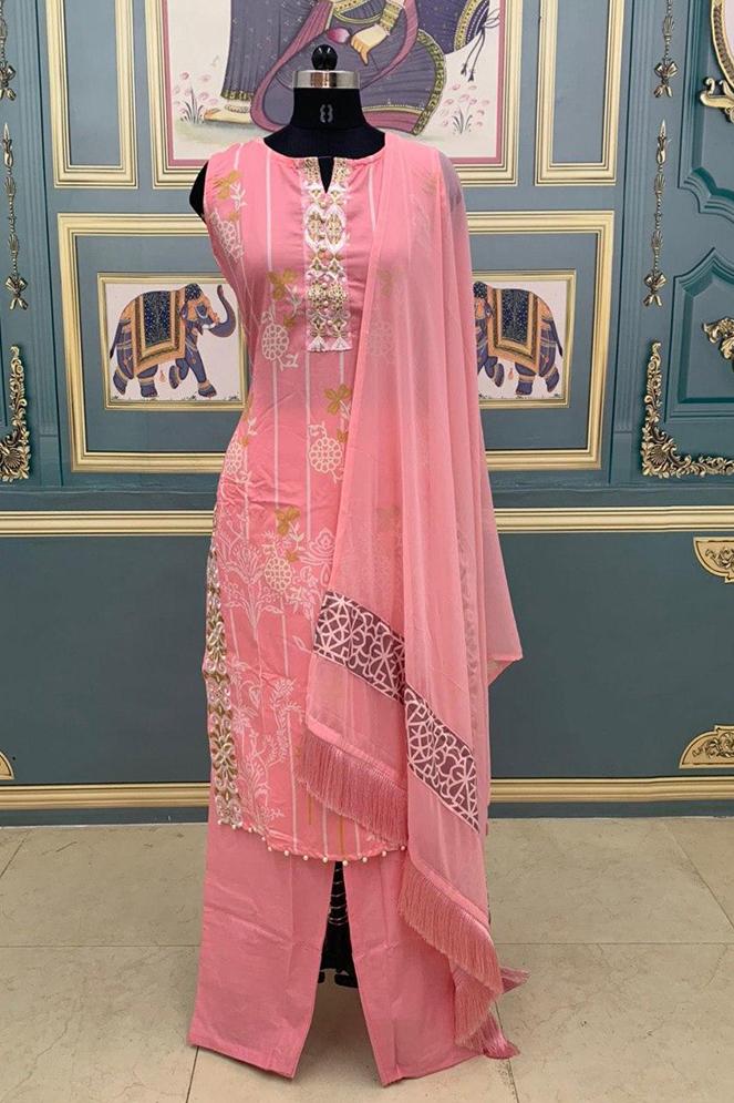 Buy TIRA Banarasi Art Silk Pink Color Woven SalwarSuit Dress Material dress  fabic|Dress Material||suit dress|suit fabric|kapda|dress kakapda Online at  Best Prices in India - JioMart.