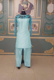 Designer Blue Colored Salwar Suit With Thread Embroidery Work