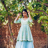 Baby Blue Fox Georgette Lehenga Choli