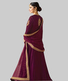 Latest Designer Purple Georgette Long Pakistani Anarkali Suit