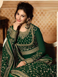 Green Long Georgette Anarkali Gown