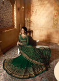 Green Long Georgette Anarkali Gown