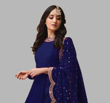 Designer Blue Georgette Anarkali Suit