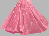 Designer Stylish Pink Mirror Work Georgette Anarkali Gown