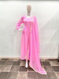 Latest Pink Georgette Anarkali Suit