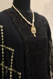 Designer Embroidered Designer Black Anarkali Suit