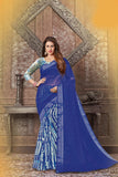 Casual Wear Digital Printed Saree With Zari Worked Border