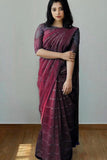 Bollywood Style Party Wear Dola Silk Saree With Sequence Work