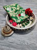 Green Pure Banglori Raw Silk Weaving Saree - Cygnus Fashion