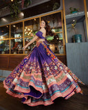 Navratri Special Rayon Lehenga in Multicolor and Fuchsia