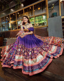 Navratri Special Rayon Lehenga in Multicolor and Fuchsia