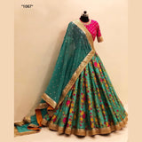 Multi Colour Heavy Georgette Lahenga With Beautiful Blouse
