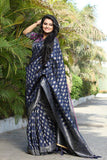 Self Design Woven Jacquard Silk Saree