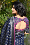 Self Design Woven Jacquard Silk Saree