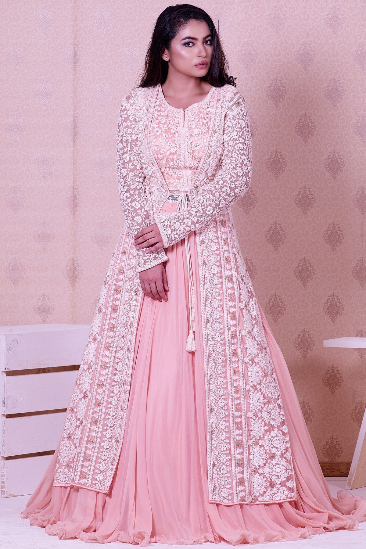 Delisa New Wedding Party wear Embroidered Koti Style India | Ubuy