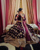 Velvet Bridal Lehenga choli With Heavy Zari Embroidery Wedding Wear