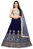 Embellished Flared Velvet Lehenga Choli Embroidery & Lace Work