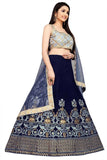 Embellished Flared Velvet Lehenga Choli Embroidery & Lace Work