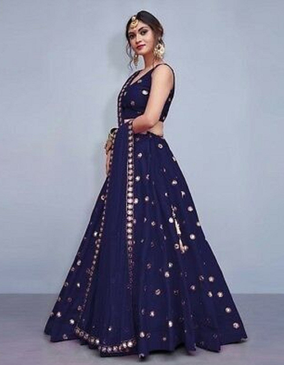 Designer Blue Silk Lehenga Choli for Wedding