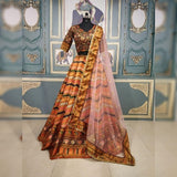 Designer Multi Color Digital Printed Lehenga Choli For Wedding Wear