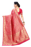 Rani Litchi Silk  With Jacquard Jari Work