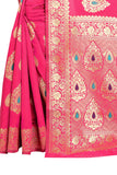 RANI LICHHI SILK SAREE WITH JACQUARD JARI WORK - Cygnus Fashion