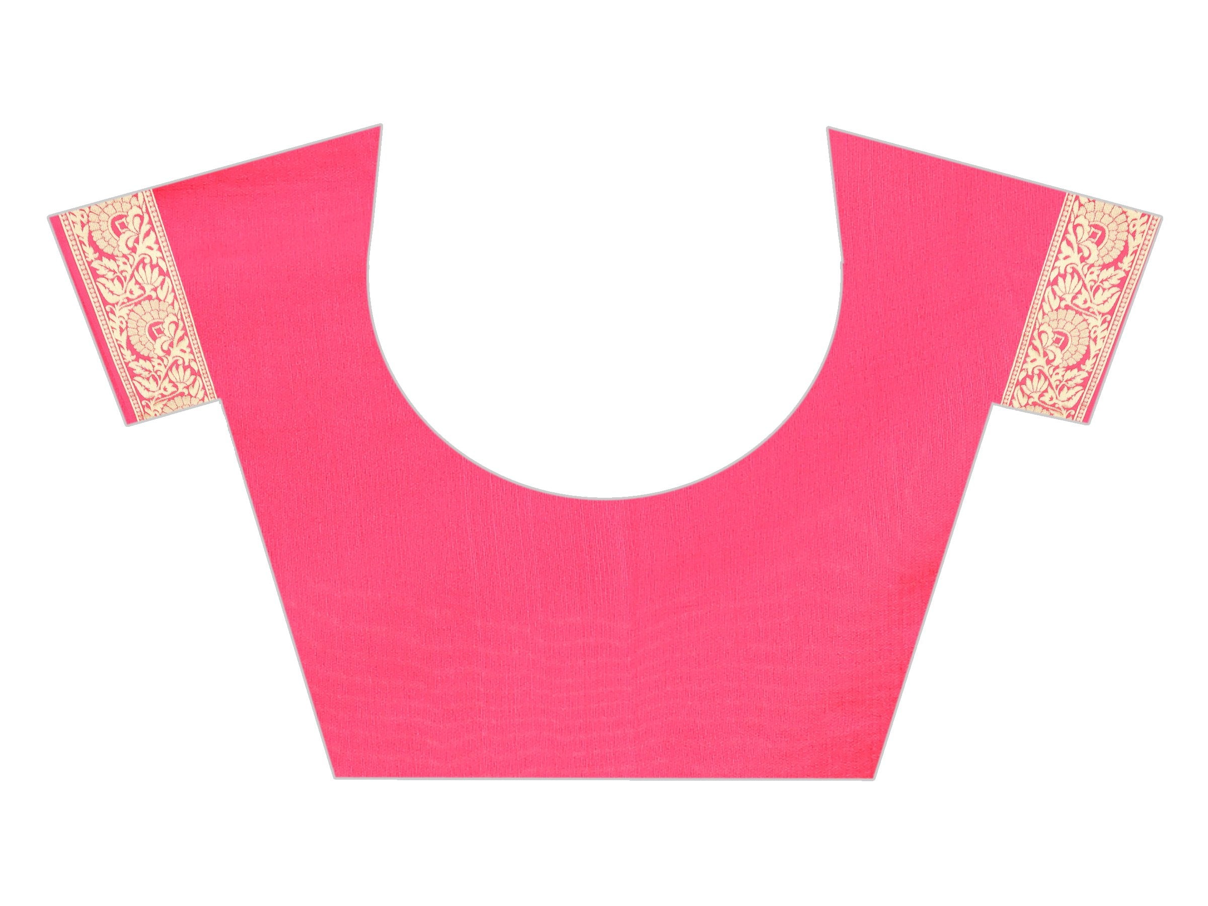 Pink   Zigzag Lines Printed   Silk Jacquard Saree