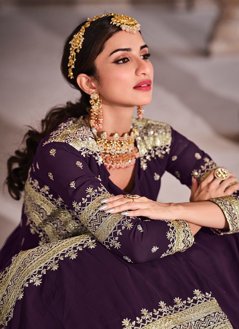 Bridal Wear Wine Color Velvet Lehenga Choli, Size: 40 To 44 at Rs 14000 in  Surat