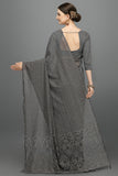 Grey Colour With Fancy Stone Work Saree