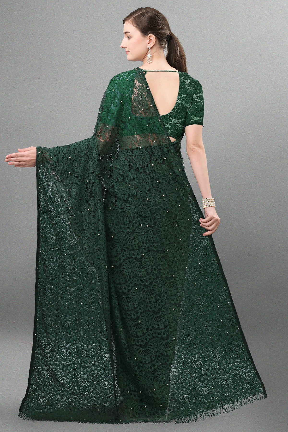 Mint Green Designer Attrictive Saree