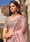 Pink Color Soft Net Fabric Resham Work Lehenga Choli Be the first to review this product